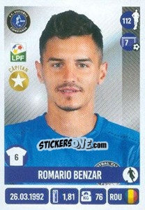 Sticker Romario Benzar - Liga 1 Romania 2016-2017 - Panini