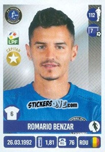 Figurina Romario Benzar - Liga 1 Romania 2016-2017 n. 215 - Panini
