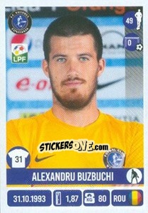 Cromo Alexandru Buzbuchi - Liga 1 Romania 2016-2017 - Panini