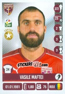 Cromo Vasile Maftei - Liga 1 Romania 2016-2017 n. 236 - Panini