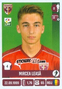 Figurina Mircea Leasă - Liga 1 Romania 2016-2017 n. 239 - Panini
