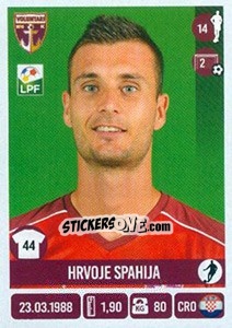 Sticker Hrvoje Spahija - Liga 1 Romania 2016-2017 - Panini