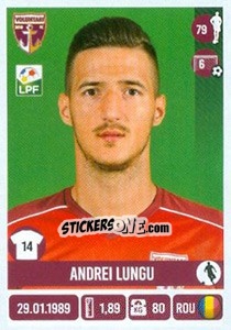 Sticker Andrei Lungu - Liga 1 Romania 2016-2017 - Panini