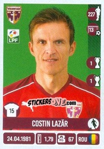 Figurina Costin Lazăr - Liga 1 Romania 2016-2017 n. 250 - Panini