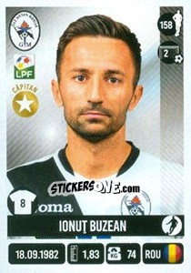 Sticker Ionuţ Buzean - Liga 1 Romania 2016-2017 - Panini