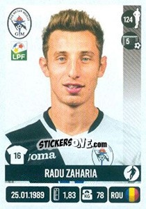 Sticker Radu Zaharia - Liga 1 Romania 2016-2017 - Panini