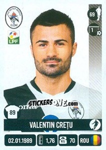 Sticker Valentin Creţu - Liga 1 Romania 2016-2017 - Panini