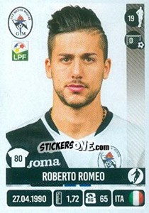 Sticker Roberto Romeo - Liga 1 Romania 2016-2017 - Panini