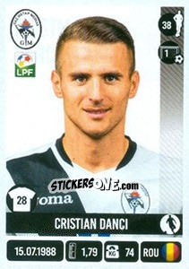 Cromo Cristian Danci - Liga 1 Romania 2016-2017 - Panini