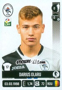 Cromo Darius Olaru - Liga 1 Romania 2016-2017 - Panini