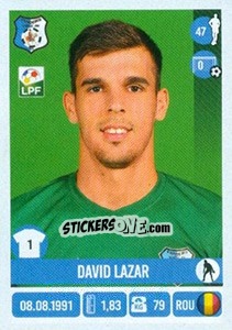 Sticker David Lazar - Liga 1 Romania 2016-2017 - Panini