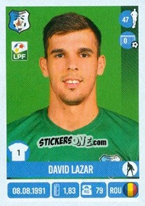 Figurina David Lazar - Liga 1 Romania 2016-2017 - Panini