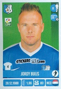 Sticker Jordy Buijs - Liga 1 Romania 2016-2017 n. 283 - Panini