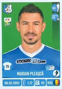 Sticker Marian Pleaşcă - Liga 1 Romania 2016-2017 - Panini