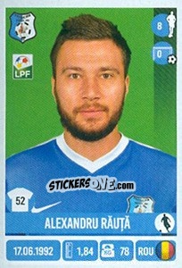 Cromo Alexandru Răuţă - Liga 1 Romania 2016-2017 - Panini