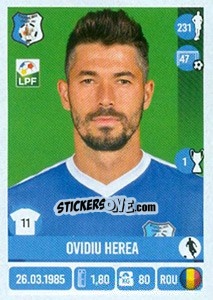 Sticker Ovidiu Herea - Liga 1 Romania 2016-2017 - Panini