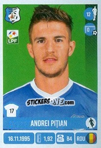 Figurina Andrei Piţian - Liga 1 Romania 2016-2017 - Panini