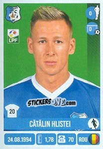 Cromo Cătălin Hlistei - Liga 1 Romania 2016-2017 - Panini