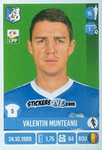 Sticker Valentin Munteanu - Liga 1 Romania 2016-2017 - Panini