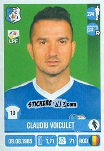 Sticker Claudiu Voiculeţ - Liga 1 Romania 2016-2017 - Panini