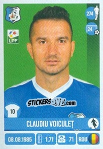 Figurina Claudiu Voiculeţ - Liga 1 Romania 2016-2017 n. 295 - Panini