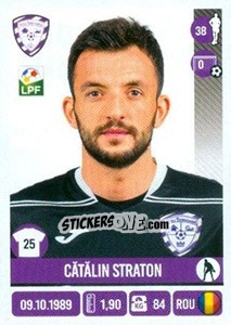 Sticker Cătălin Straton - Liga 1 Romania 2016-2017 - Panini