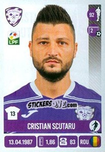 Sticker Cristian Scutaru - Liga 1 Romania 2016-2017 - Panini
