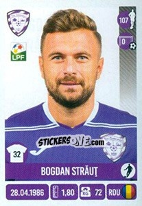 Cromo Bogdan Străuţ - Liga 1 Romania 2016-2017 - Panini