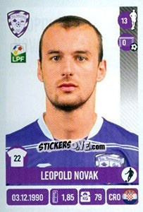 Figurina Leopold Novak - Liga 1 Romania 2016-2017 - Panini