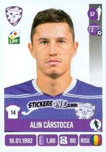 Cromo Alin Cârstocea - Liga 1 Romania 2016-2017 n. 310 - Panini