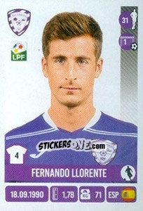 Sticker Fernando Llorente - Liga 1 Romania 2016-2017 - Panini