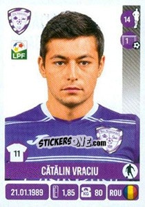 Cromo Cătălin Vraciu - Liga 1 Romania 2016-2017 - Panini