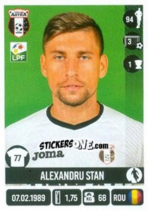 Figurina Alexandru Stan - Liga 1 Romania 2016-2017 - Panini
