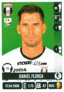 Cromo Daniel Florea - Liga 1 Romania 2016-2017 - Panini