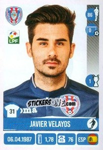 Figurina Javier Velayos - Liga 1 Romania 2016-2017 n. A2 - Panini