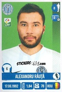 Sticker Alexandru Rauta - Liga 1 Romania 2016-2017 n. A7 - Panini