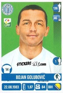 Sticker Bojan Golubovic - Liga 1 Romania 2016-2017 n. A8 - Panini