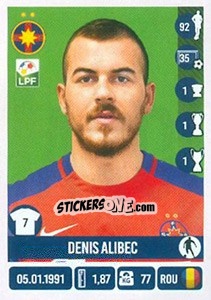 Sticker Denis Alibec - Liga 1 Romania 2016-2017 n. A20 - Panini