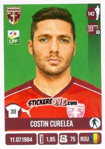 Sticker Costin Curelea - Liga 1 Romania 2016-2017 n. A23 - Panini