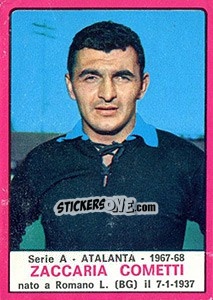 Sticker Zaccaria Cometti - Calciatori 1967-1968 n. 1 - Panini