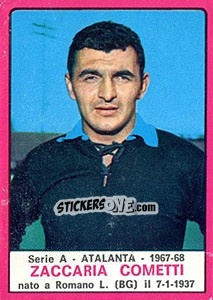 Cromo Zaccaria Cometti - Calciatori 1967-1968 - Panini