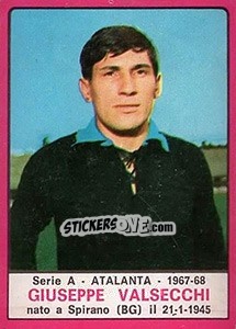 Sticker Giuseppe Valsecchi - Calciatori 1967-1968 n. 3 - Panini