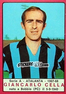 Sticker Giancarlo Cella - Calciatori 1967-1968 n. 6 - Panini