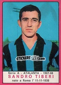 Sticker Sandro Tiberi - Calciatori 1967-1968 n. 8 - Panini