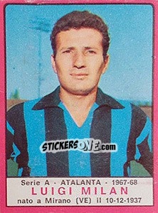Sticker Luigi Milan - Calciatori 1967-1968 n. 14 - Panini