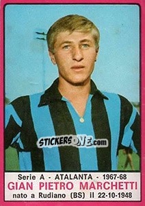 Sticker Gian Pietro Marchetti - Calciatori 1967-1968 n. 16 - Panini