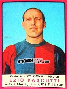 Sticker Ezio Pascutti - Calciatori 1967-1968 - Panini