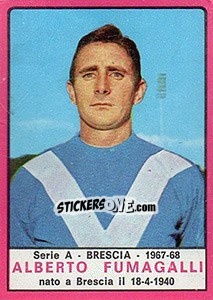 Cromo Alberto Fumagalli - Calciatori 1967-1968 - Panini