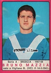Sticker Bruno Mazzia - Calciatori 1967-1968 - Panini