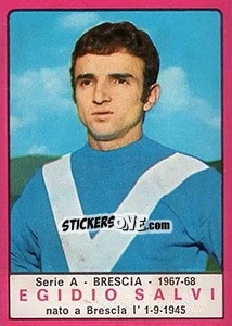 Sticker Egidio Salvi - Calciatori 1967-1968 - Panini